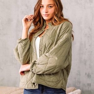 Z Supply Olive Quilted Jacket